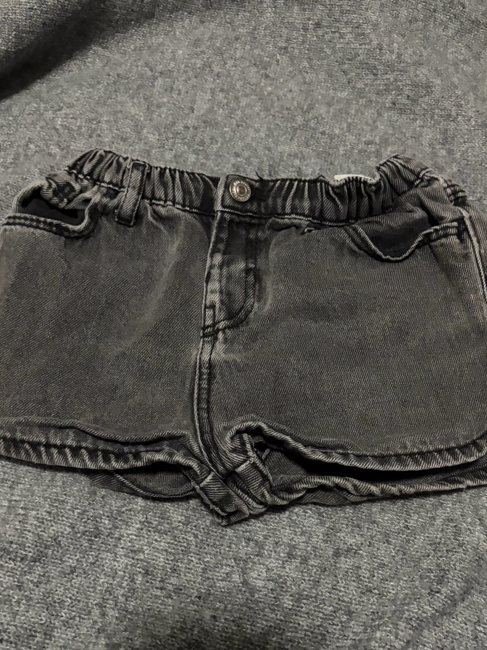 Zara girls Charcoal Gray Denim Shorts
